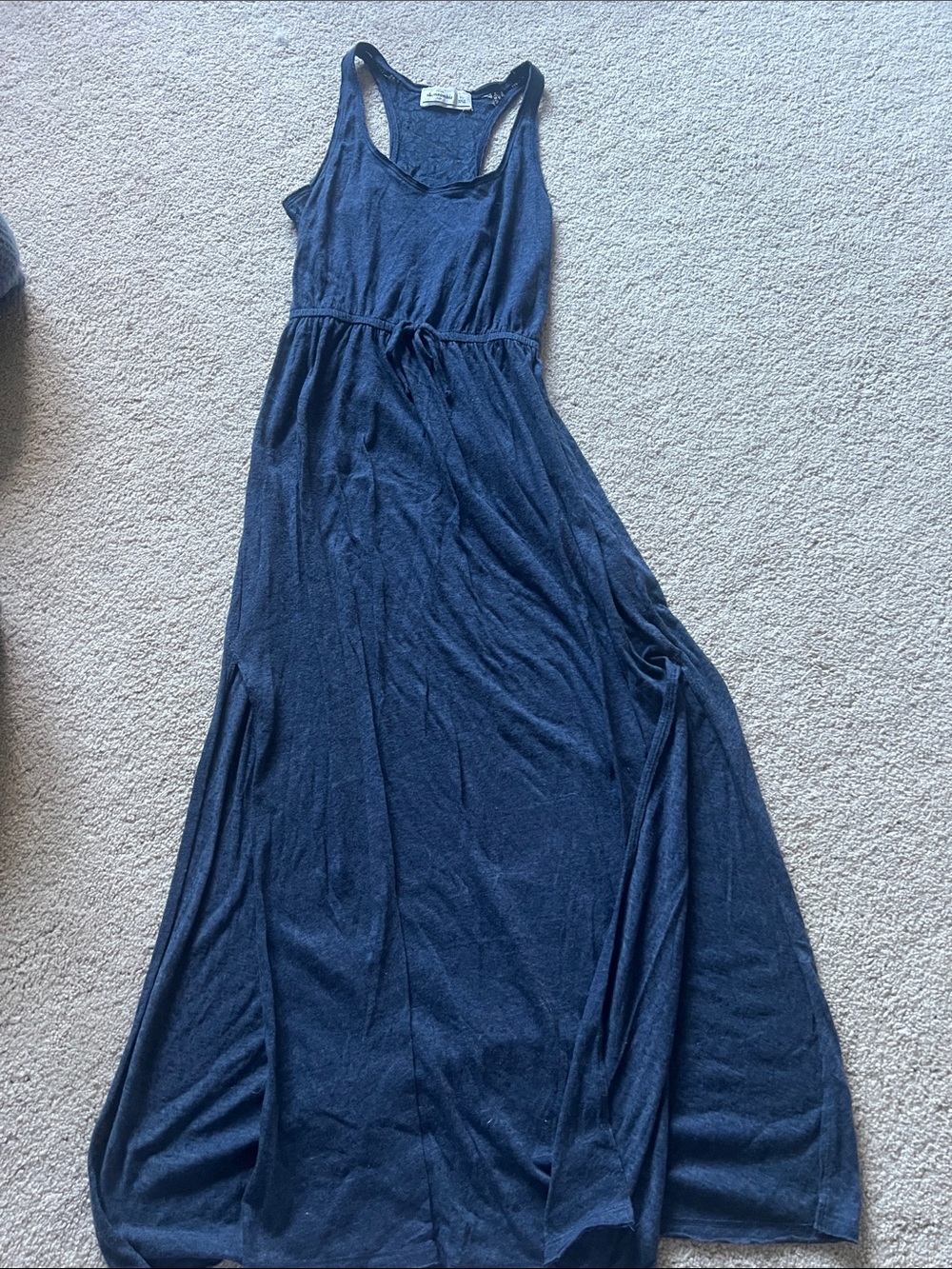 abercrombie kids navy blue racerback maxi dress